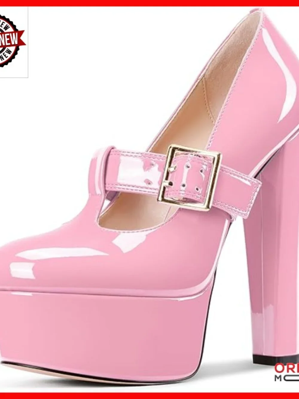 Platform Mary Jane Pumps Chunky Block Heels T-Strap Prom Dress Shoes